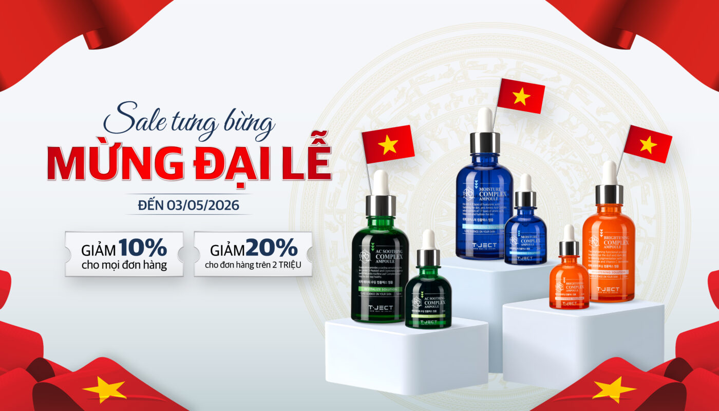 T.JECT Cosmetic mừng đại lễ 30.4 - 1.5 ưu đãi mỹ phẩm